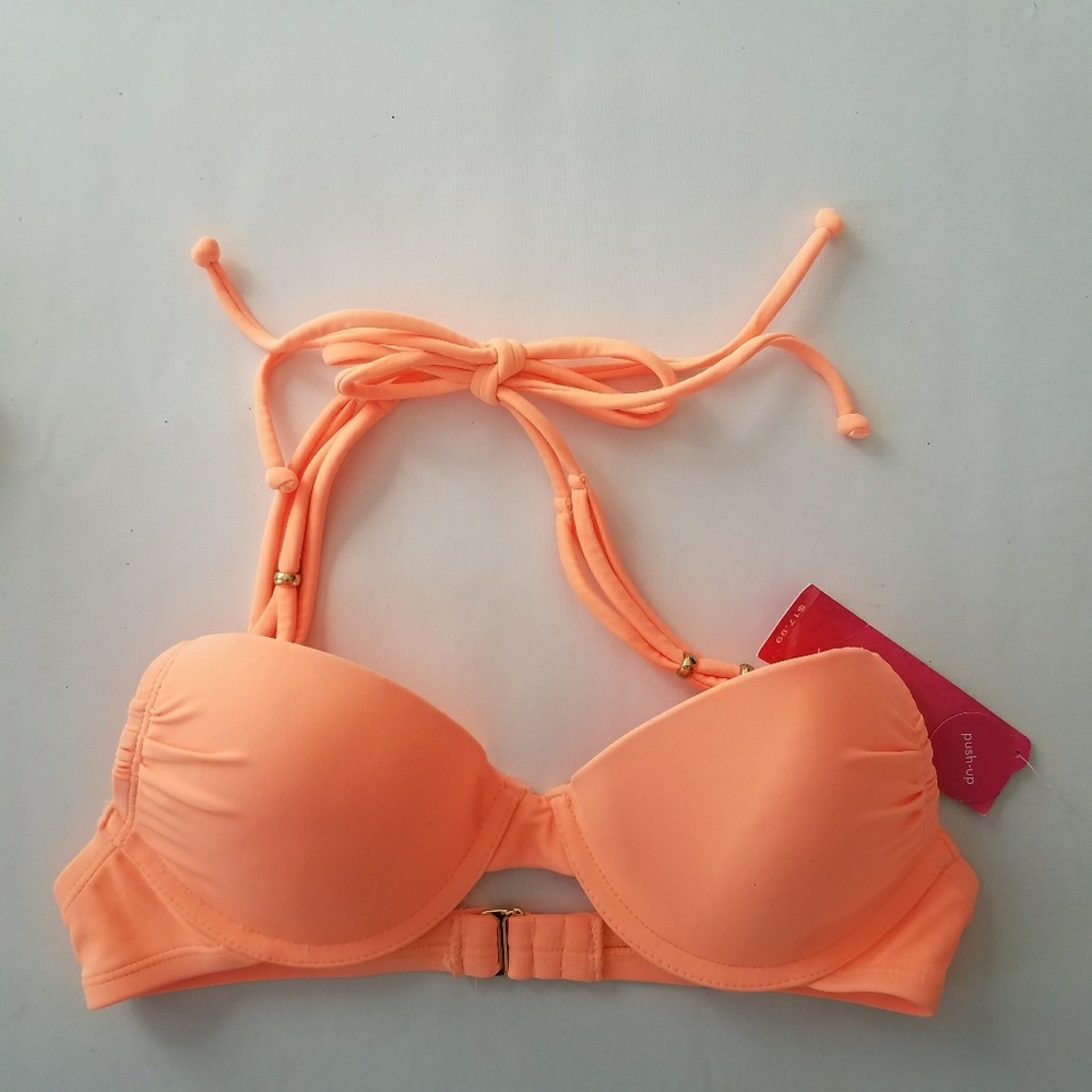 NWT Xhilaration salmon bikini top size small